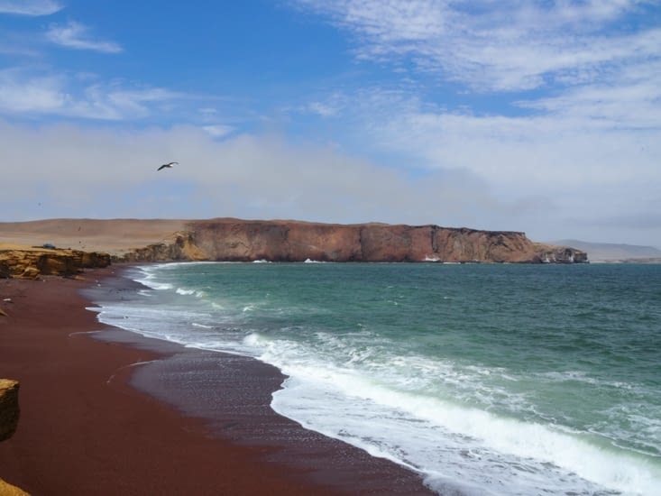 La Playa Roja - La plage rouge - réserve naturelle de Paracas