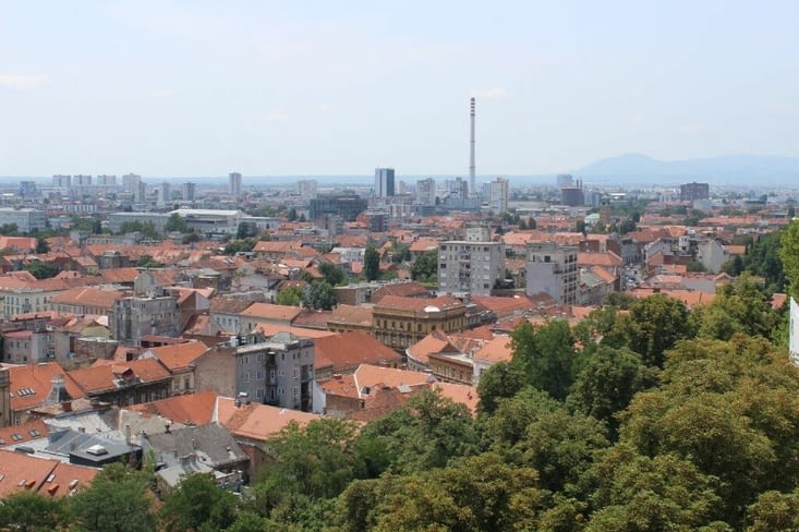 Vue depuis la Lotrščak Tower
