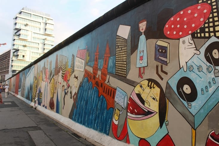 Le mur de Berlin, aujourd'hui place d'art