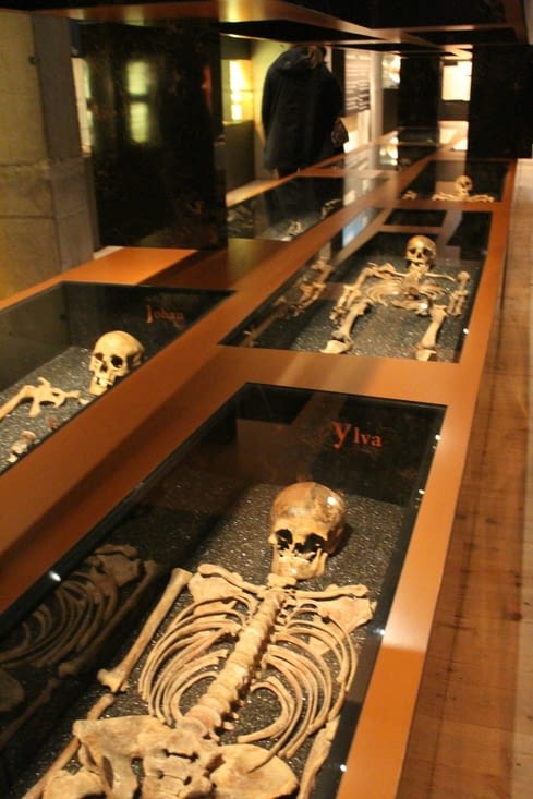 Les squelettes retrouvés des personnes mortes lors du naufrage