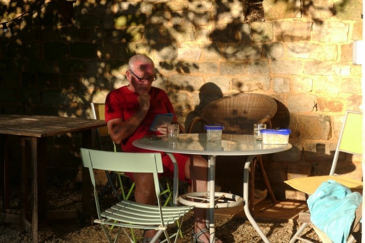 Et le repas au soleil, mais pas au même endroit