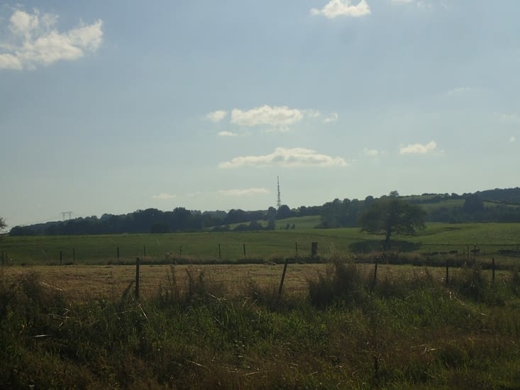 Le col de Sury, unique col ardennais, vu de Belval.
