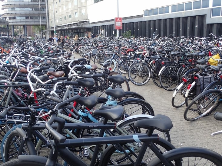 Et ce n'est qu'à peine un tiers de ce parking à vélos. Il y en a bien d'autres...