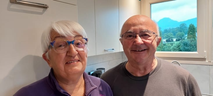 Suzanne et André,  mes logeurs, tout de gentillesse, bonhomie et conseils avisés.