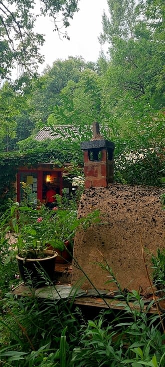 Arrivée au gîte du Soulier: surprenant à plus d'un titre, simple et fort sympathique.