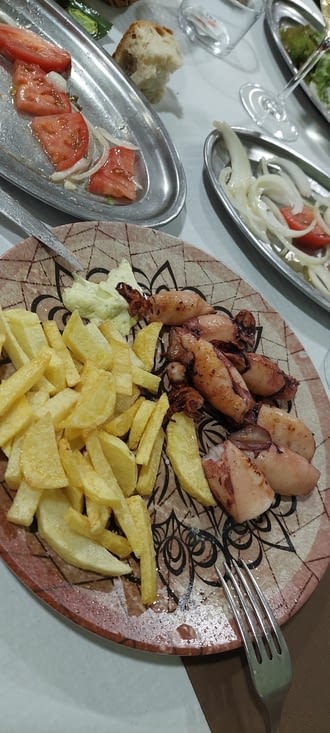 Et pour bien terminer la journée, calamars grillés, un vrai régal!