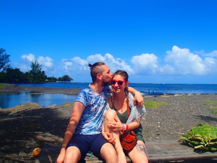 apres notre degustation de bon fruits devant des vague magnifique