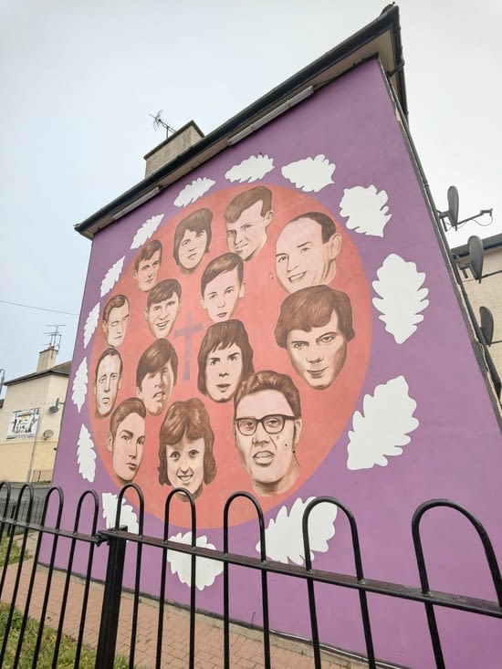 Peinture commémorative du bloody sunday