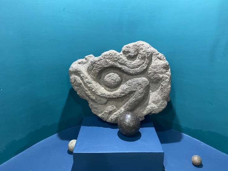 Éléments du jeu de balle des temples mayas