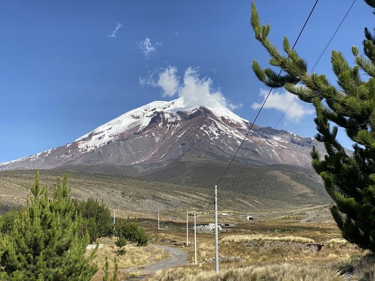 Retour à la maison, mais une dernière vue sur le Chimborazo