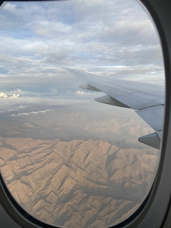 La vue 30 minutes avant d’atterrir🌄