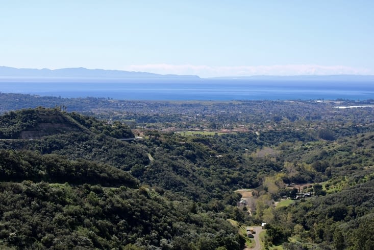 Santa Barbara et les îles au loin