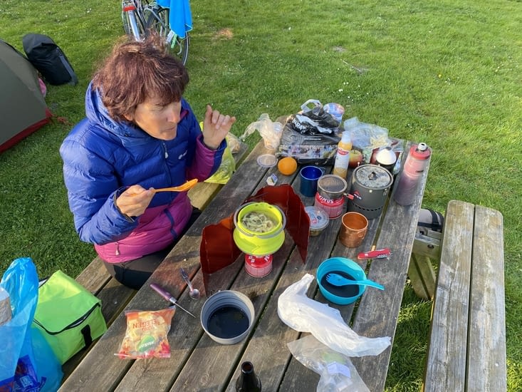 Repas de base en camping. Et ça peut être bon !