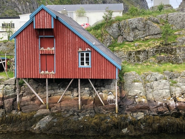 A l’arrivée à Å, tout est sous la grisaille.