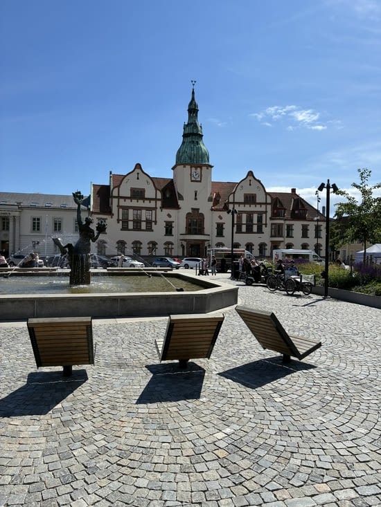 Après une quarantaine de kilomètres, nous pique-niquons à Karlshamn