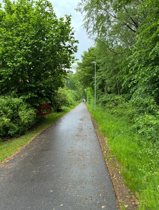 Sur le chemin de Kalmar, une ancienne voie de chemin de fer réaménagée en piste cyclable…