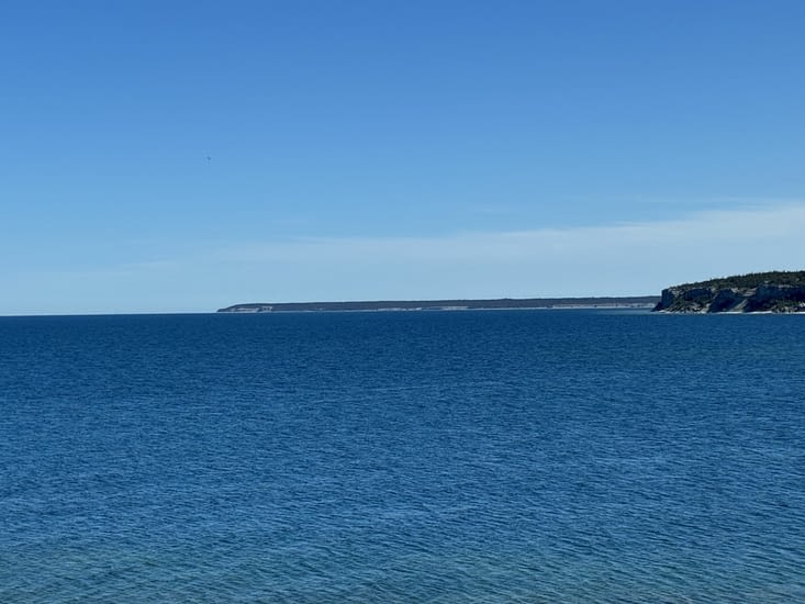 Bleu sur bleu : lointains horizons de Gotland.