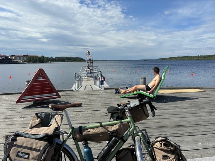 … le point de baignade de la cité.