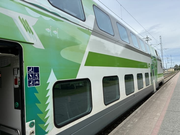 … dans le train pour Helsinki
