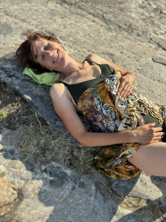 Christine apprécie surtout la farniente…