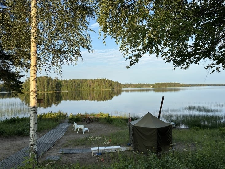 Après 108 kms…. dans la nature du centre de la Finlande…