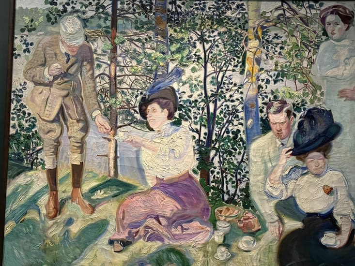 …. Le musée des beaux-arts où Antti Faven peignant la bourgeoisie scandinave…