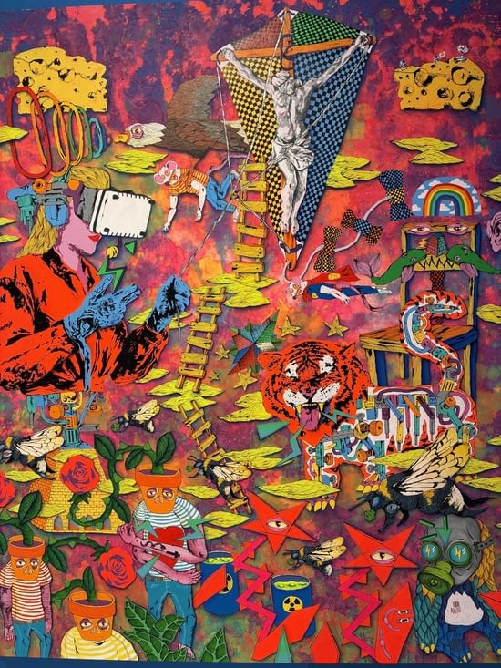 Enfin cet étrange tableau d’un peintre connu en Estonie….