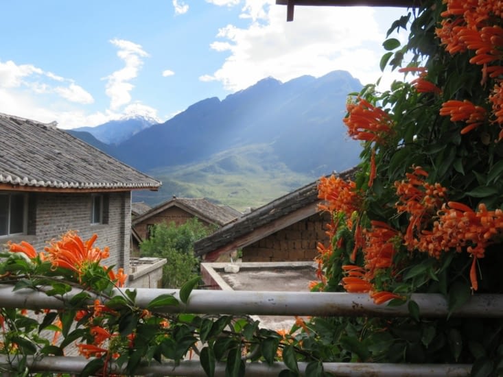L'escalier qui monte à notre chambre.