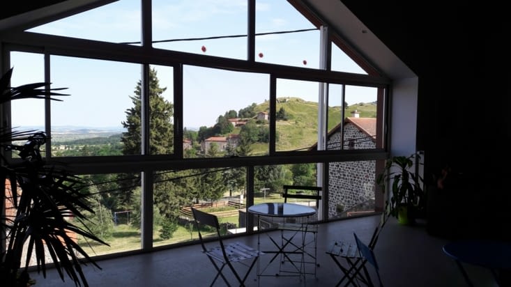 Notre gite du soir, belle vue sur le village.