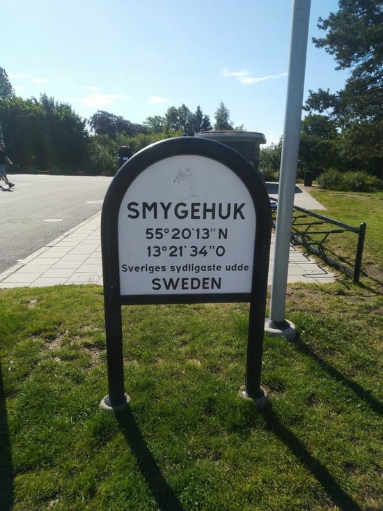 Smygehuk, le point le plus au sud de la Suède