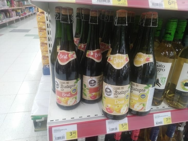 Le cidre breton ou normand..