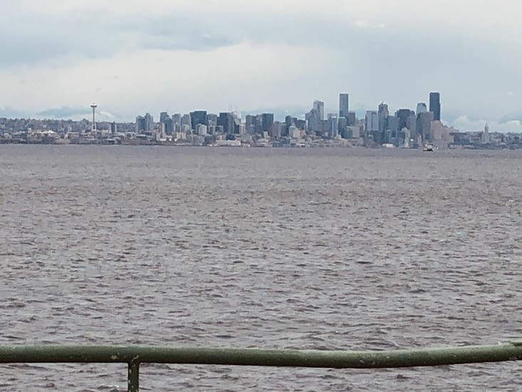 Vue de Seattle depuis le ferry de Bainbridge Island