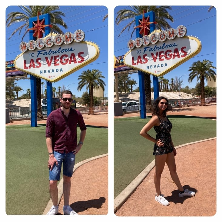 Passage obligé au célèbre panneau Las Vegas