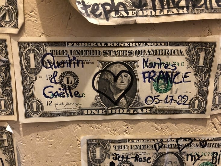 Notre billet au Oatman Hotel