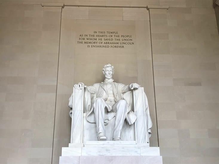 La célèbre statue du Mémorial d’Abraham Lincoln