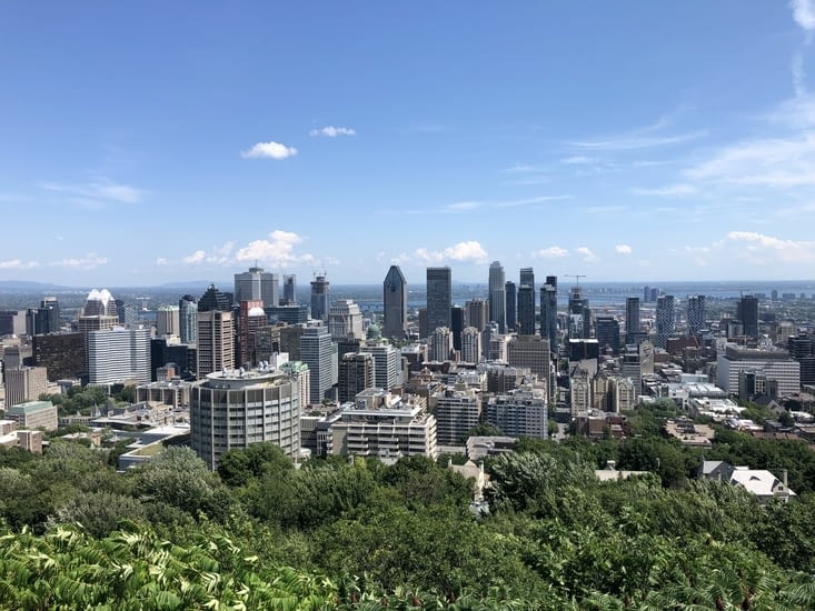 Vue de Montréal depuis le Parc Mont-Royal