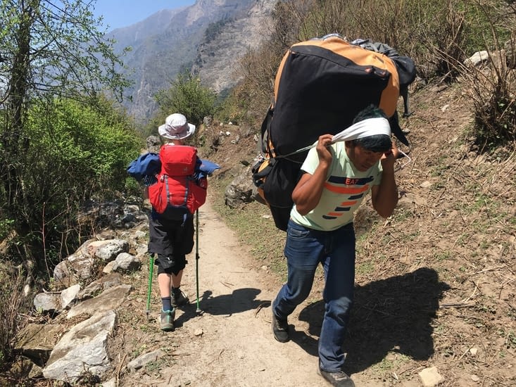 Porteur, entre Langtang et Sherpa Gaon