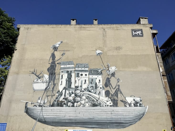Fresque murale, quartier Kadikoy