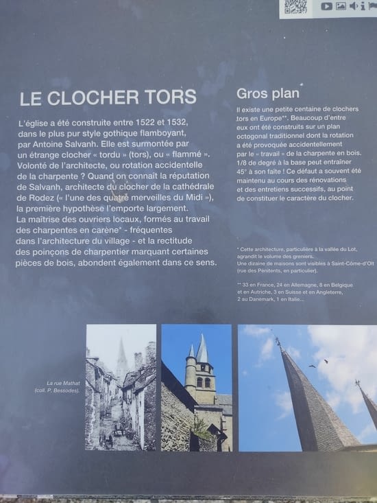 Explication sur le clocher tors