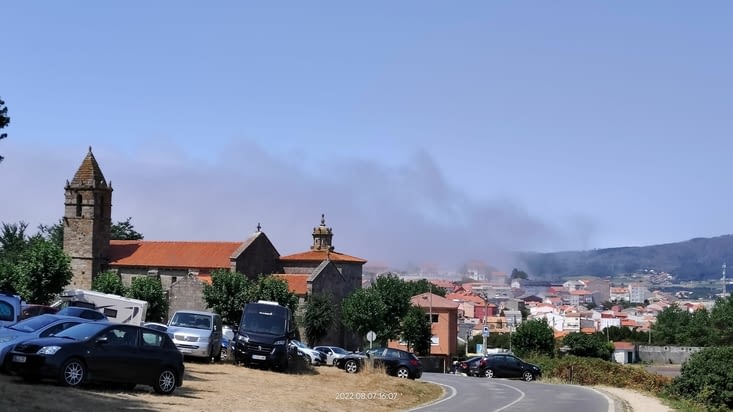 Vue de Fisterra en partant vers le cap Finistère