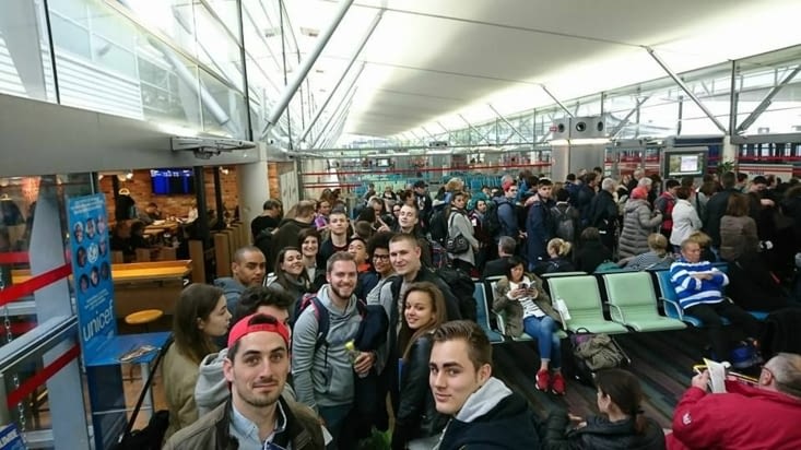 En attente de l'embarquement