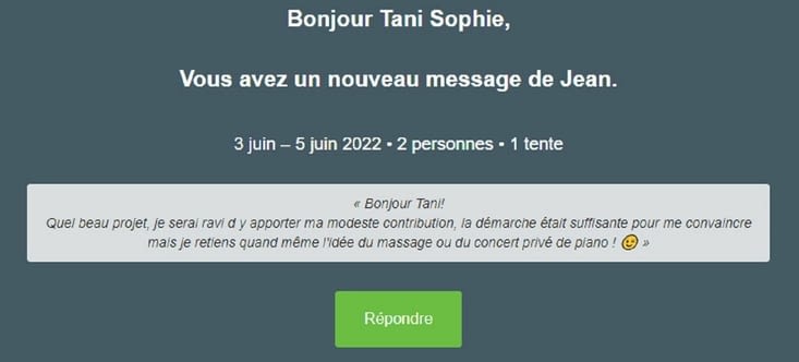 Jean qui accepte l'invitation de participer à la démarche ! :)