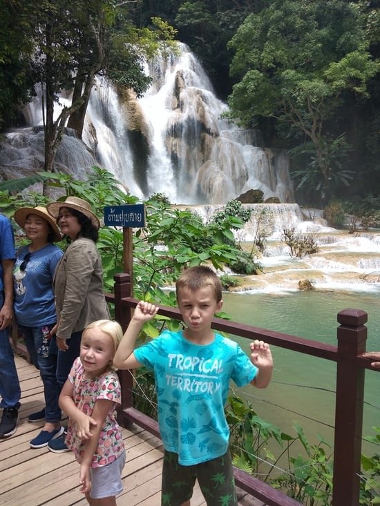 Excursion aux chutes d'eau waterfall de Kuang si