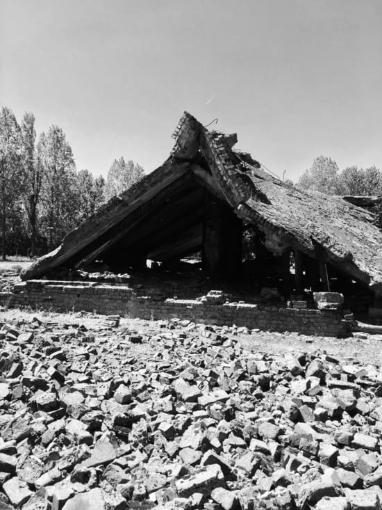 Ruine d'une des deux chambre gaz de Birkenau