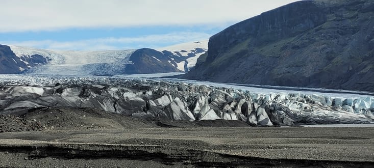 Notre premier glacier, le Skaftafellsjökull