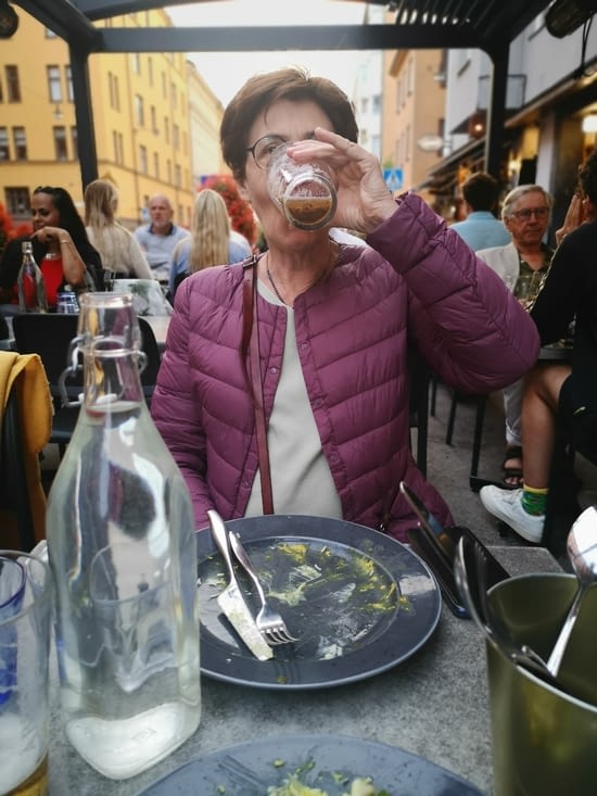 Pause repas dans Sofo (un resto indien, mais avec de la bière suédoise !