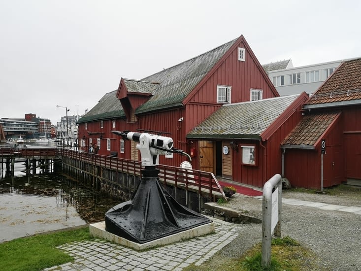 Le Polar Museum, avec un harpon à baleines au premier plan. Pauvres bêtes...