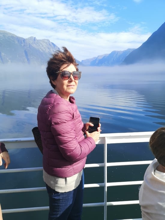 Isa s'est trouvé une place de choix pour la 'croisière'