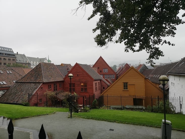 Les maisons de Bryggen, vues 'de dos'
