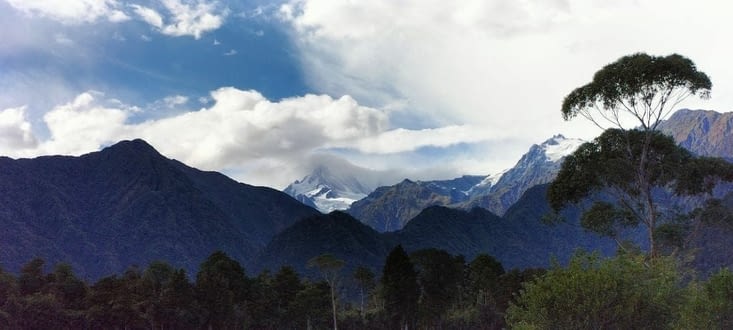 Bref aperçu du Mount Cook sur la route du départ